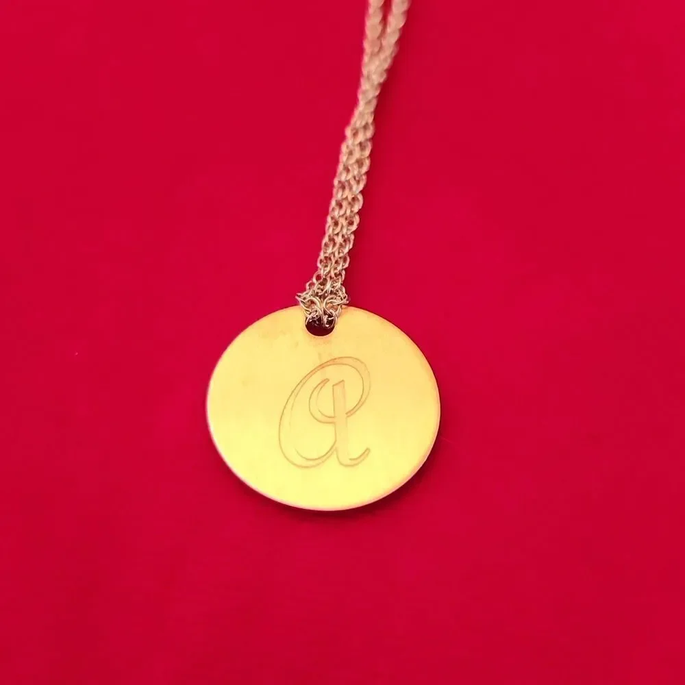 NEW Kendra & Phillip Initial A Two Tone Sterling Silver 925 Necklace